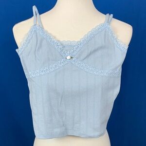 Aeropostale Light Blue Lace Trim Camisole